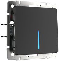 Выключатель одноклавишный с подсветкой (черный матовый) / W1110108