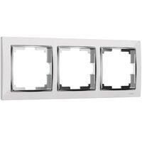 Рамка на 3 поста (белый/хром, Snabb) / W0031901