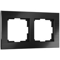 Рамка на 2 поста (черный, Aluminium) / W0021708