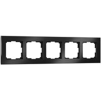 Рамка на 5 постов (черный, Aluminium) / WL11-Frame-05