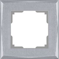 Рамка на 1 пост (серебряный, Shine) / WL10-Frame-01