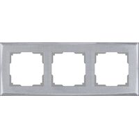 Рамка на 3 поста (серебряный, Shine) / WL10-Frame-03
