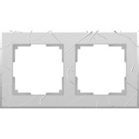 Рамка на 2 поста (серебряный, Vitel) / WL06-Frame-02
