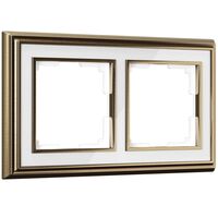 Рамка на 2 поста (бронза/белый, Palacio) / WL17-Frame-02