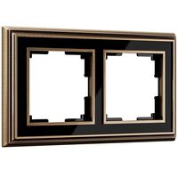 Рамка на 2 поста (бронза/черный, Palacio) / WL17-Frame-02
