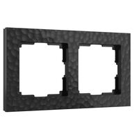 Рамка на 2 поста (черный, Hammer) / W0022408