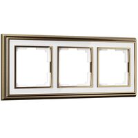 Рамка на 3 поста (бронза/белый, Palacio) / WL17-Frame-03