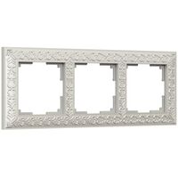 Рамка на 3 поста (жемчужный, Antik) / WL07-Frame-03