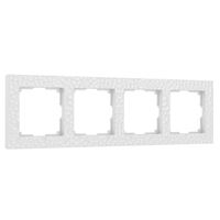 Рамка на 4 поста (белый, Hammer) / W0042401