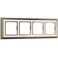 Рамка на 4 поста (бронза/белый, Palacio) / WL17-Frame-04