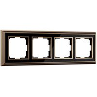 Рамка на 4 поста (бронза/черный, Palacio) / WL17-Frame-04