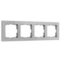 Рамка на 4 поста (серебряный, Hammer) / W0042406