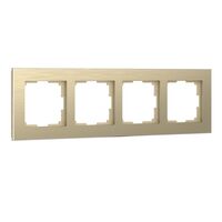 Рамка на 4 поста (шампань, Aluminium) / W0041711