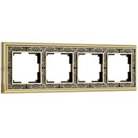 Рамка на 4 поста (золото/черный, Palacio Gracia) / WL77-Frame-04