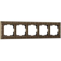 Рамка на 5 постов (бронза, Antik) / WL07-Frame-05