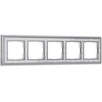 Рамка на 5 постов (хром/белый, Palacio Gracia) / WL77-Frame-05