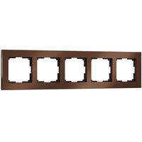 Рамка на 5 постов (коричневый алюминий, Aluminium) / WL11-Frame-05