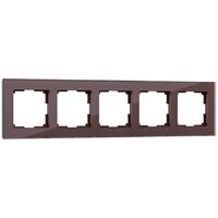 Рамка на 5 постов (мокко, Favorit) /  WL01-Frame-05