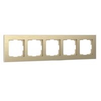 Рамка на 5 постов (шампань, Aluminium) / W0051711
