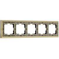 Рамка на 5 постов (золото/черный, Palacio Gracia) / WL77-Frame-05
