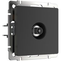 ТВ-розетка оконечная (черный матовый) / W1183008