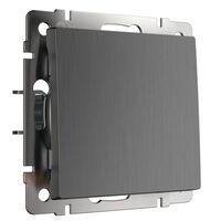 Выключатель одноклавишный проходной (графит рифленый) / W1112004