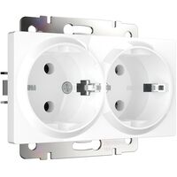 Розетка двойная с заземлением (белый) / W1172001