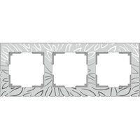Рамка на 3 поста (серебряный, Edel) / WL09-Frame-03