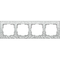 Рамка на 4 поста (серебряный, Edel) / WL09-Frame-04