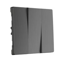 Набор клавиш для выключателя трехклавишного (графит рифленый) / W1139004