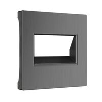 Накладка для двойной розетки Еthernet RJ-45 (графит рифленый) / WL04-RJ45+RJ45-CP