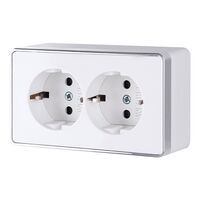 Розетка двойная с заземлением Gallant (белый) / W5072101