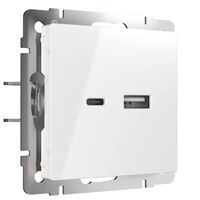 Розетка USB тип A+C (белый) / W1171801