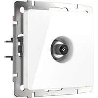 ТВ-розетка проходная (белый) / WL01-TV-2W