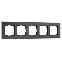 Рамка на 5 постов (черный soft-touch, Senso) / Werkel W0053108