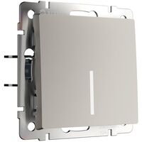 Выключатель одноклавишный с подсветкой (дымчатый) / W1210104