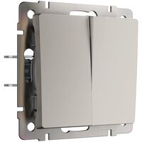 Выключатель двухклавишный проходной (дымчатый) / W1222004