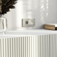 Выключатель двухклавишный проходной с подсветкой (дымчатый) / W1222104