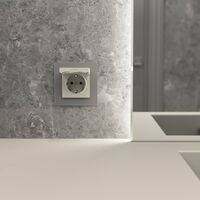 Розетка с заземлением (дымчатый) / W1271004