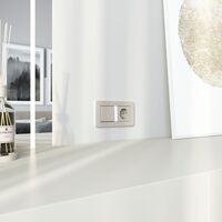 Розетка с заземлением и шторками (дымчатый) / W1271104