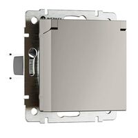 Розетка влагозащ. с зазем. с защит. крышкой и шторками (дымчатый) / W1271204