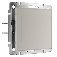 Сенсорный выключатель одноклавишный с подсветкой (дымчатый) / W4512014