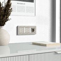 Умный сенсорный выключатель двухклавишный (дымчатый) / W4523641