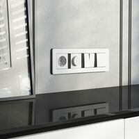 Рамка на 4 поста (белый/черный, Split) / W0043068