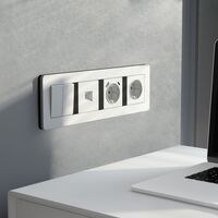 Рамка на 4 поста (белый/черный, Split) / W0043068