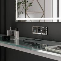 Сенсорный выключатель двухклавишный с подсветкой 1000 Вт (черный) / W4520008