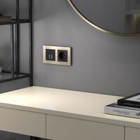 Сенсорный выключатель двухклавишный с подсветкой 1000 Вт (черный) / W4520008