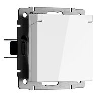 Розетка влагозащ. с зазем. с защит. крышкой и шторками N (белый) / W1171201