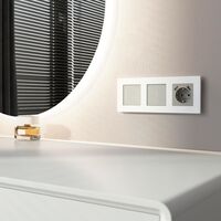 Сенсорный выключатель двухклавишный с подсветкой (дымчатый) / W4522014