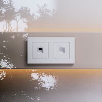 Розетка Ethernet RJ-45 cat. 6A экранированная (белый матовый) / W5120001